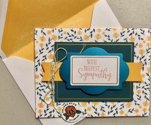 Sympathy card-sentiment from another stamp set.