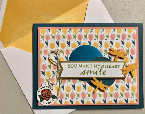 You make my heart smile-love the blue foil and brightness of the colors