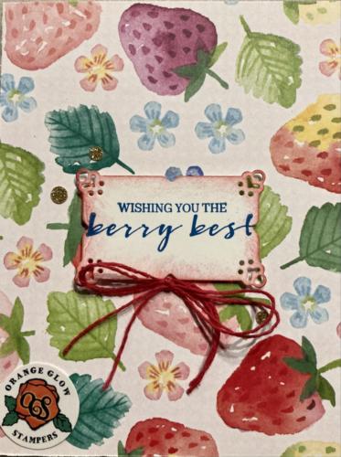 Wishing you the berry best-on thick white card stock