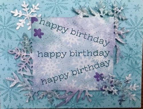 Happy birthday snowflakes