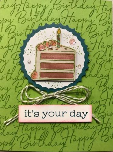 granny apple green masculine birthday card