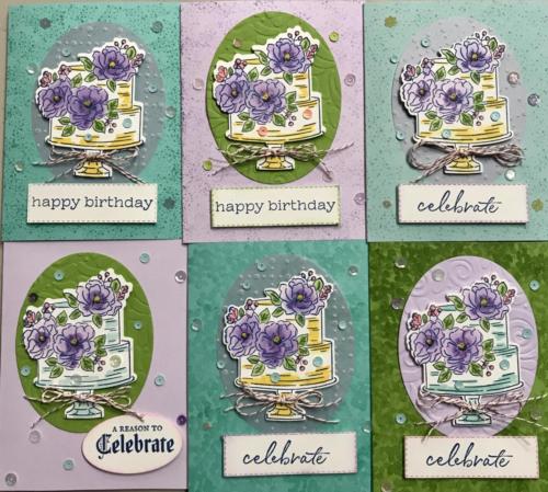 Medley of fun cake cards