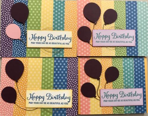 More close ups of birthday cards.