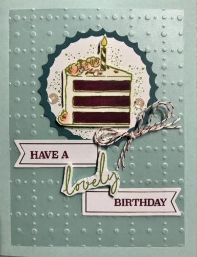 Lovely vellum cake card