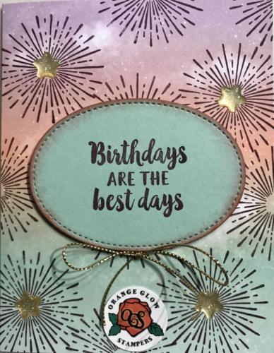 Birthdays-add on.  Used the burst, stars and oval diecut.