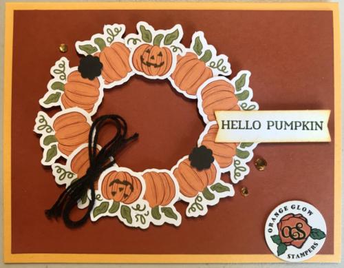 Pumpkin wreath #2.  Love this idea.